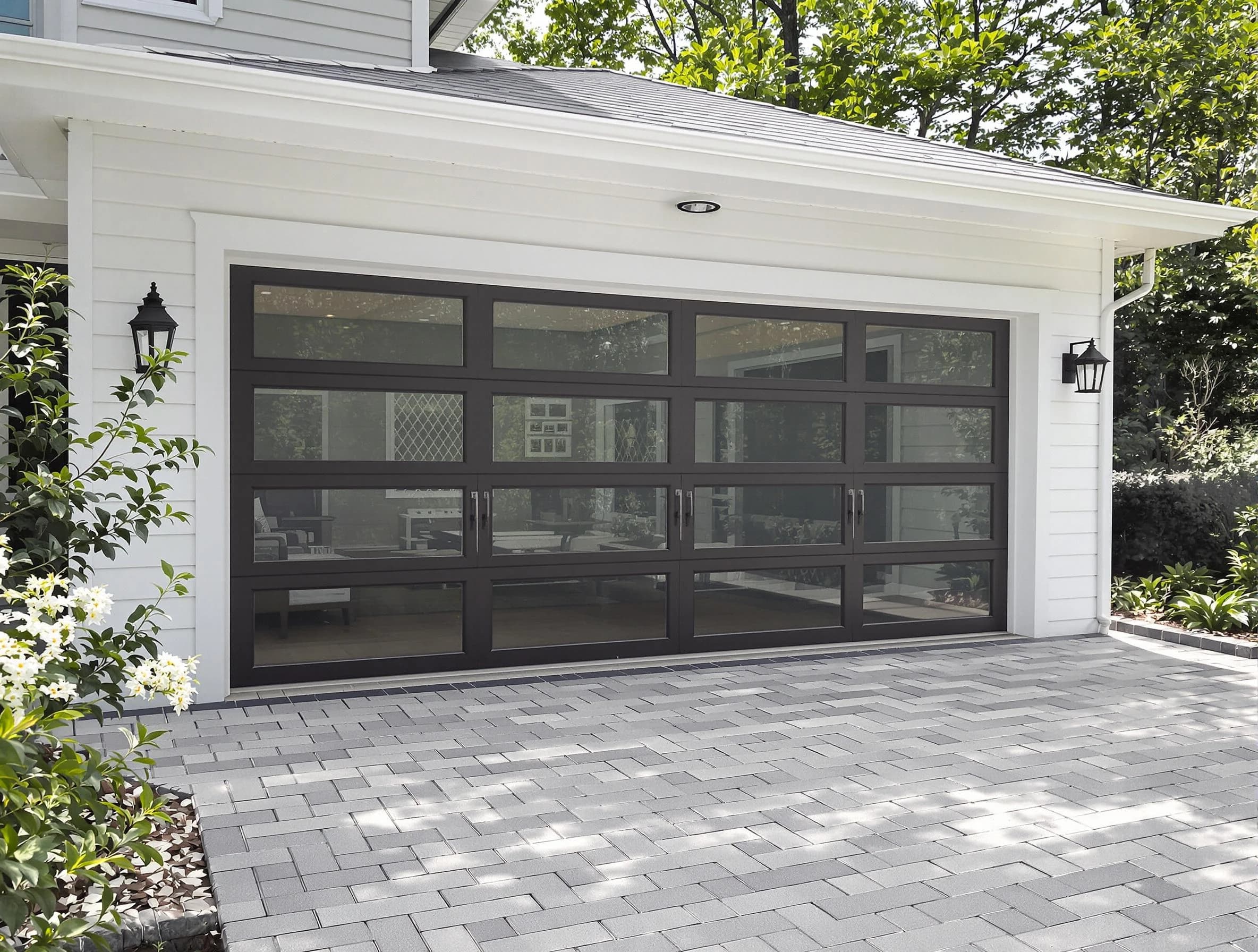 Millburn Garage Door Repair design specialist presenting custom garage door options to Millburn homeowner