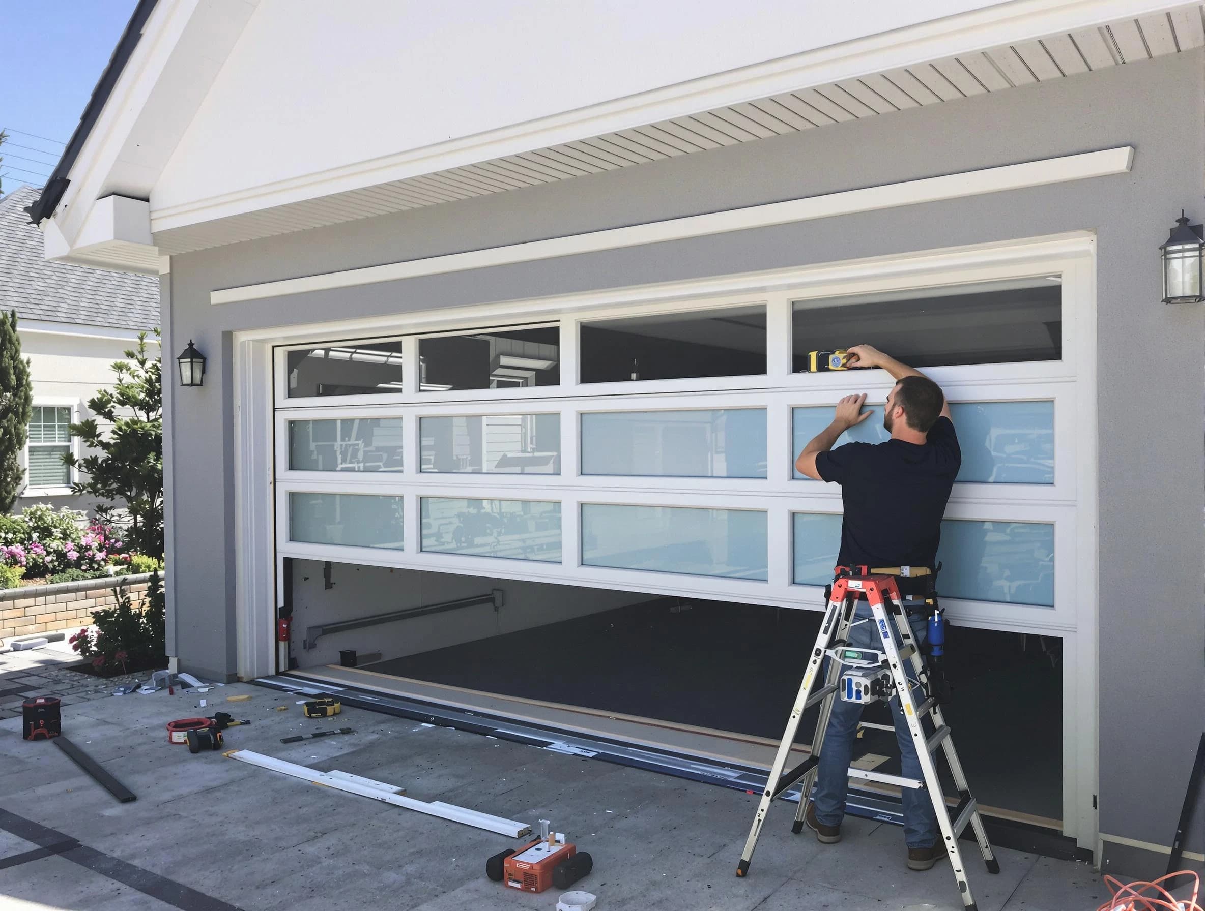 Millburn Garage Door Repair team performing garage door replacement in Millburn