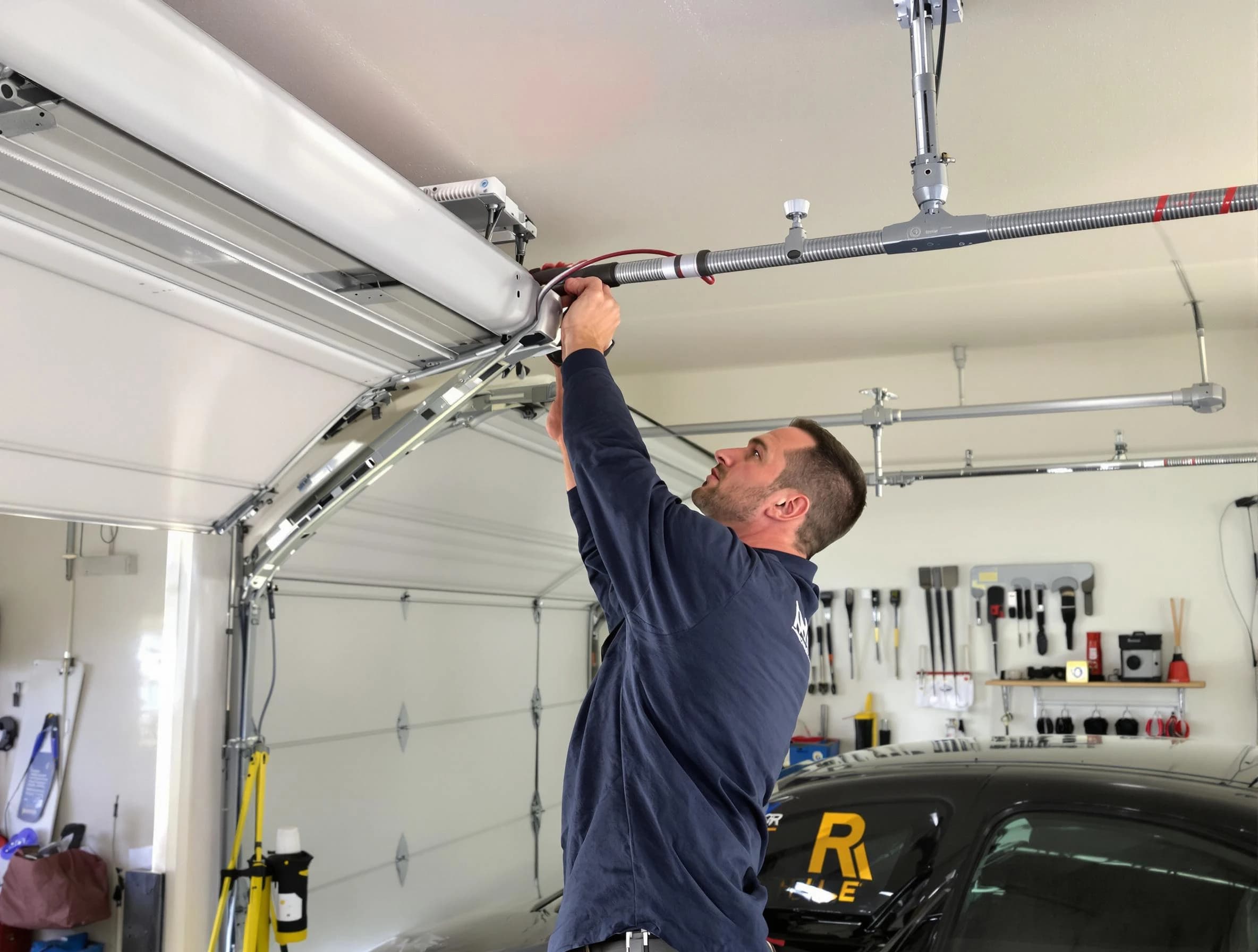 Millburn Garage Door Repair technician performing garage door cable repair in Millburn