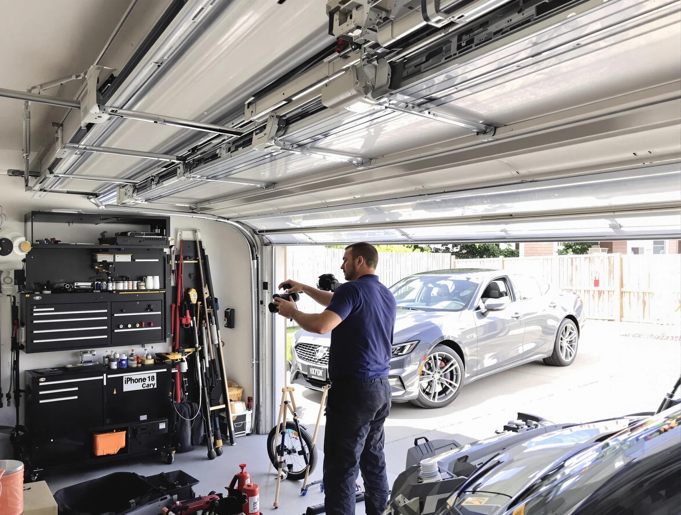 Millburn Garage Door Repair technician fixing noisy garage door in Millburn