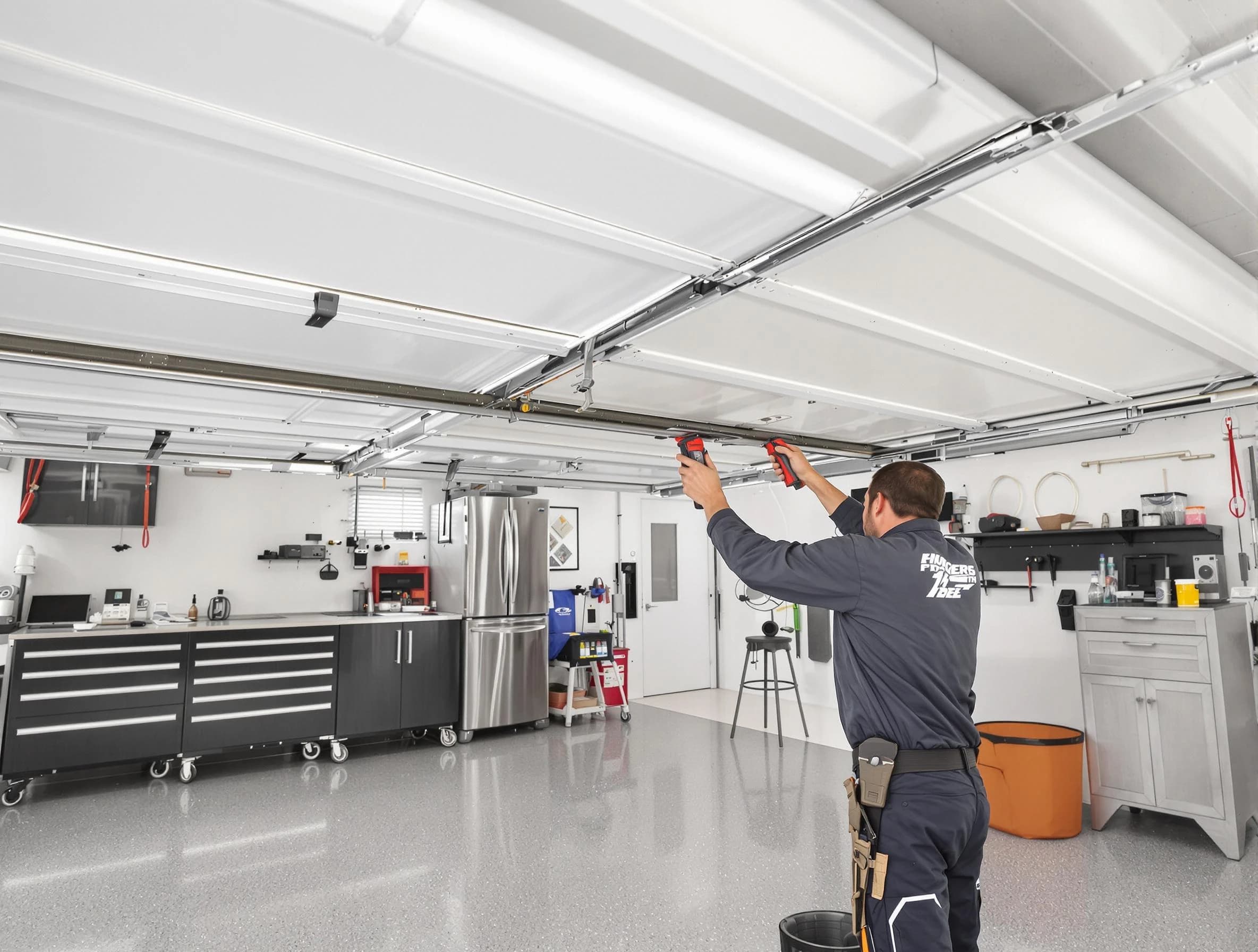 Overhead garage door repair service by Millburn Garage Door Repair in Millburn