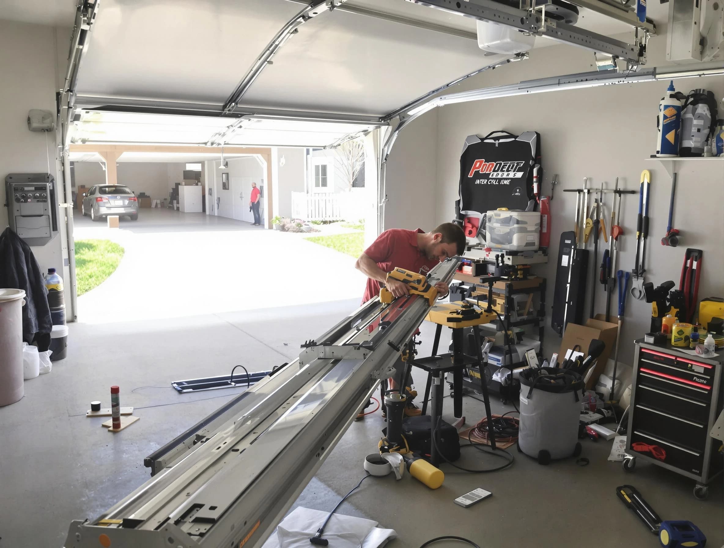 Millburn Garage Door Repair expert performing track repair in Millburn