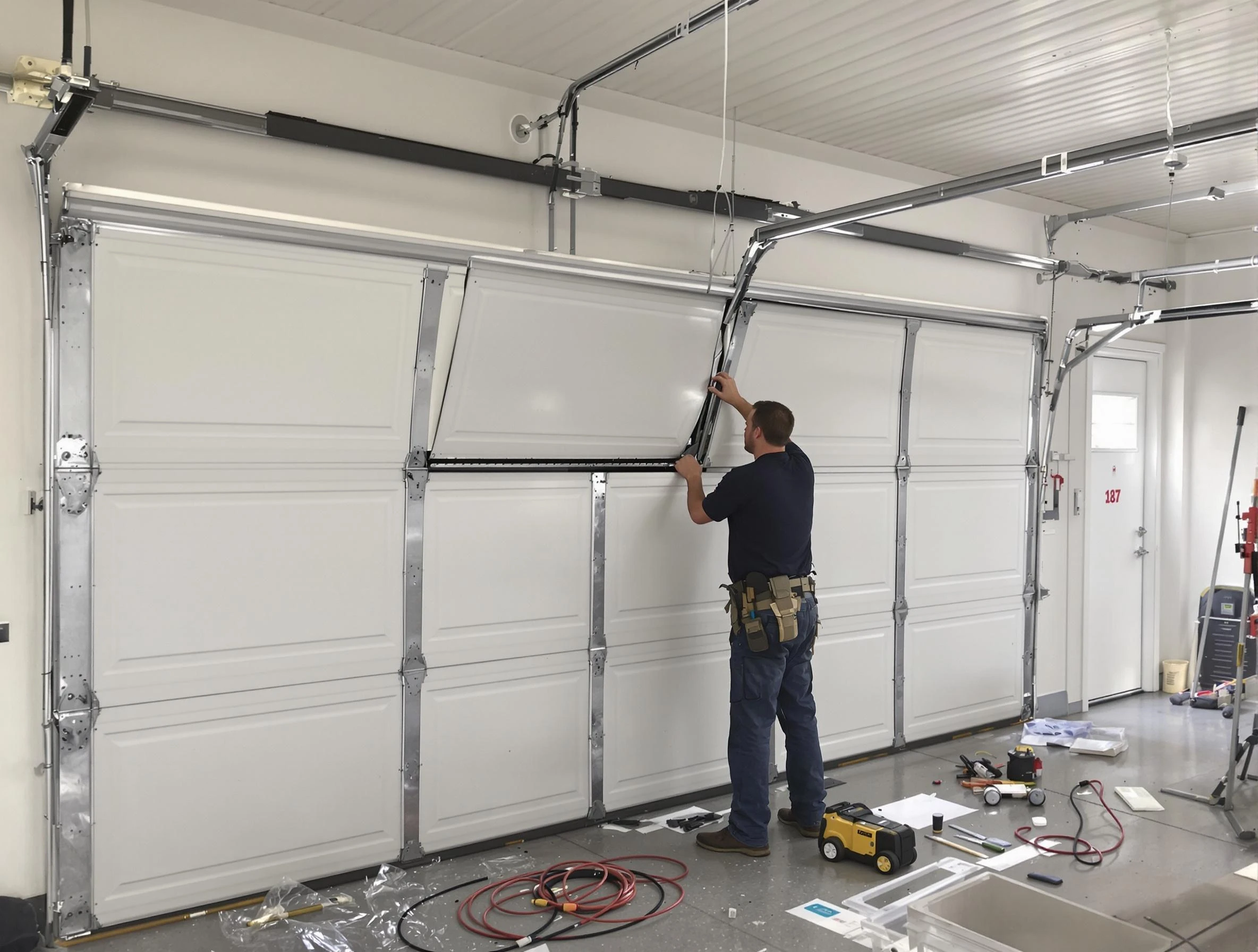 Garage Door Section Replacement in Millburn