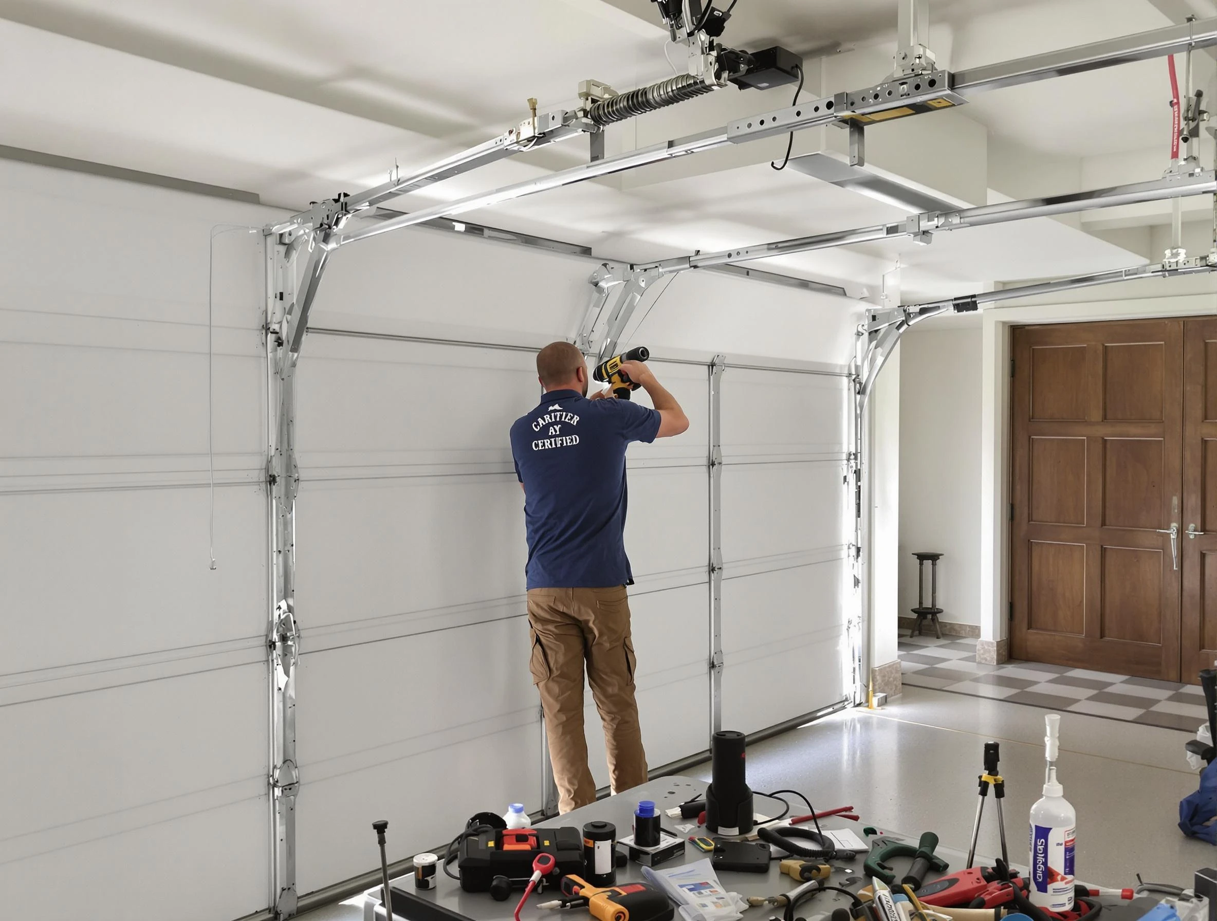Millburn Garage Door Repair certified technician performing precision garage door repair in Millburn