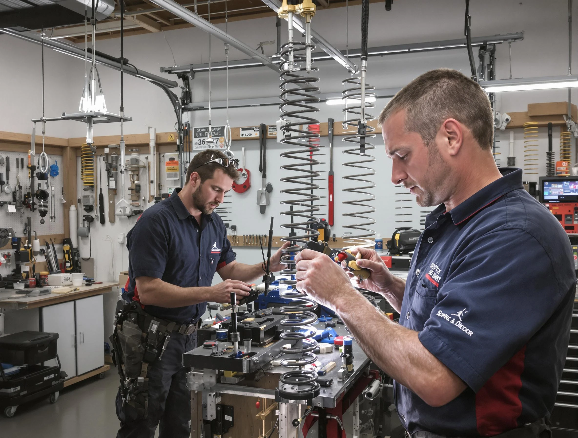 Garage door spring repair service by Millburn Garage Door Repair in Millburn