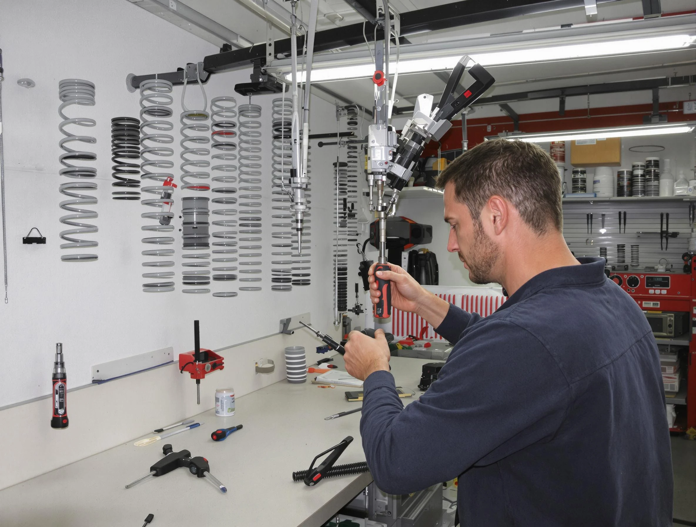 Millburn Garage Door Repair safety certified technician performing precision spring replacement in Millburn